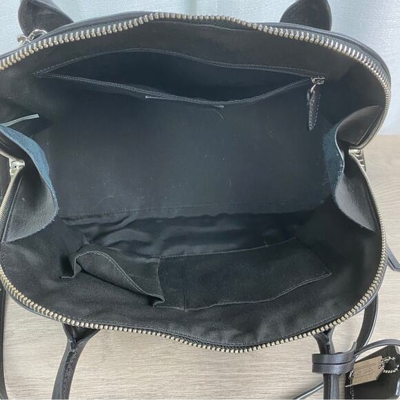 Coach Black Brocade Signature C Bleeker Preston Satchel - Picture 8 of 13